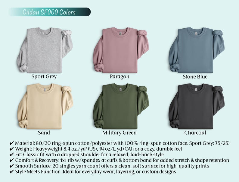 six different colored t-shirts, each with unique features and designs, arranged in a grid format.