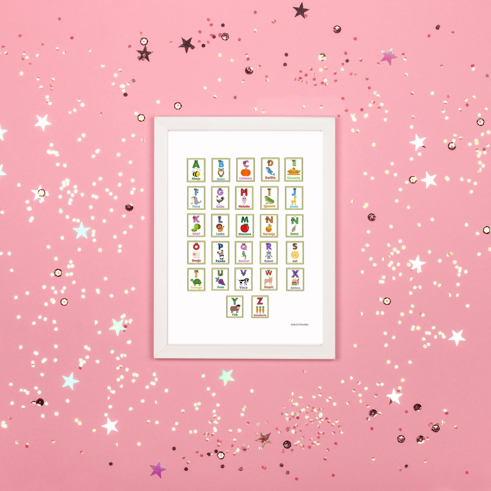Spanish Alphabet Poster for the Classroom and Playroom, Alphabet ...