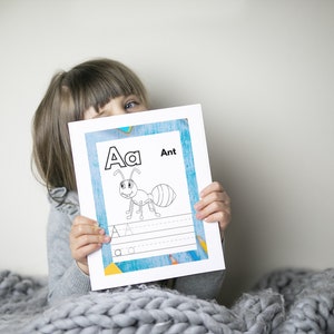 27 Page Alphabet Tracing and Coloring Printable, Handwriting Practice, Uppercase and Lowercase Letter Tracing, kids learning worksheet