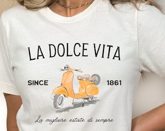 La Dolce Short, Italy Shirt: Vintage Italian Travel Tee, Italia T-shirt