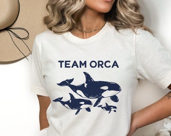 Vintage Orca Shirt: Team Orca Whale, Sea Life Tee