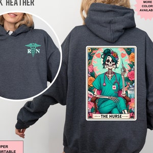 Nurse Hoodie, The Nurse Tarot Card Shirt, Nurse Sweatshirt, RN Hoodie, Registered Nurse, Nurse Halloween Shirt, ER Nurse, Gift For Nurse