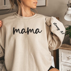 Mothers Day Shirt, Mama Sweatshirt, Mothers Day Sweatshirt, Mama Sleeve Design, Gift For Mom, Mom Shirt, Mama Shirt, Mom Gift, Mothers Day