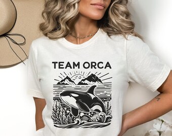 Vintage Orca Graphic Tee: Unisex Whale Lover Shirt