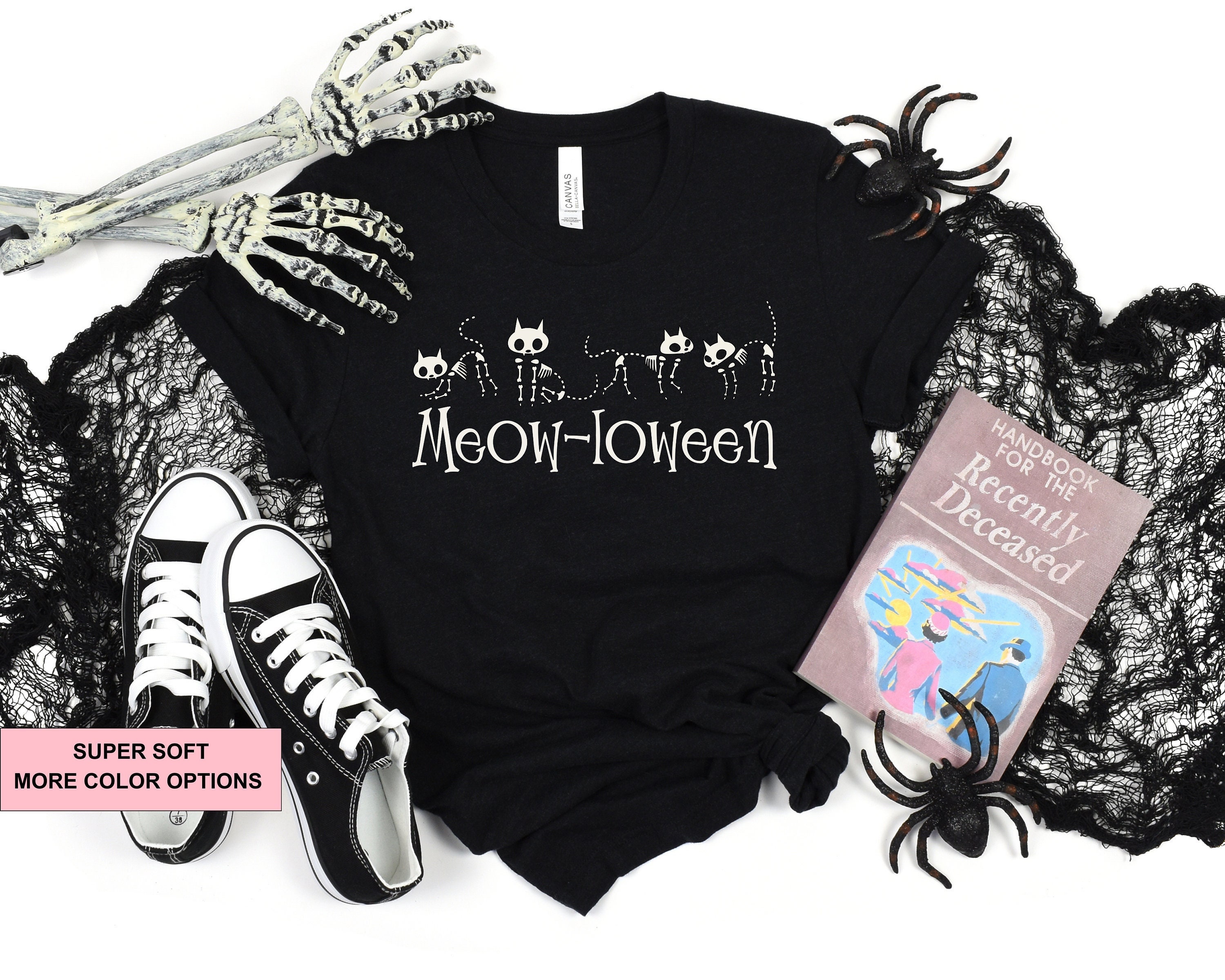 Cat Halloween Shirt, Halloween Cat Shirt, Halloween Shirt, Cat Skeleton, Cat Lover Shirt, Spooky Cat Shirt, Ghost Cat Shirt, Cat Owner Gift