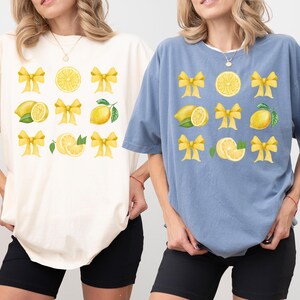 Lemon T-shirt, Lemon Shirt, Coquette Lemons, Lemon Lover, Food Shirt, Yellow Coquette, Italian Lemons, Boho Shirt Fruit Shirt, Vintage Lemon
