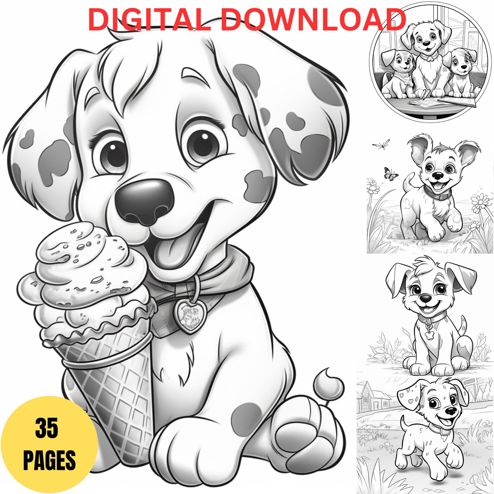 Puppy Coloring Pages - 35 Printable Puppy Coloring Pages for Kids, Dog ...