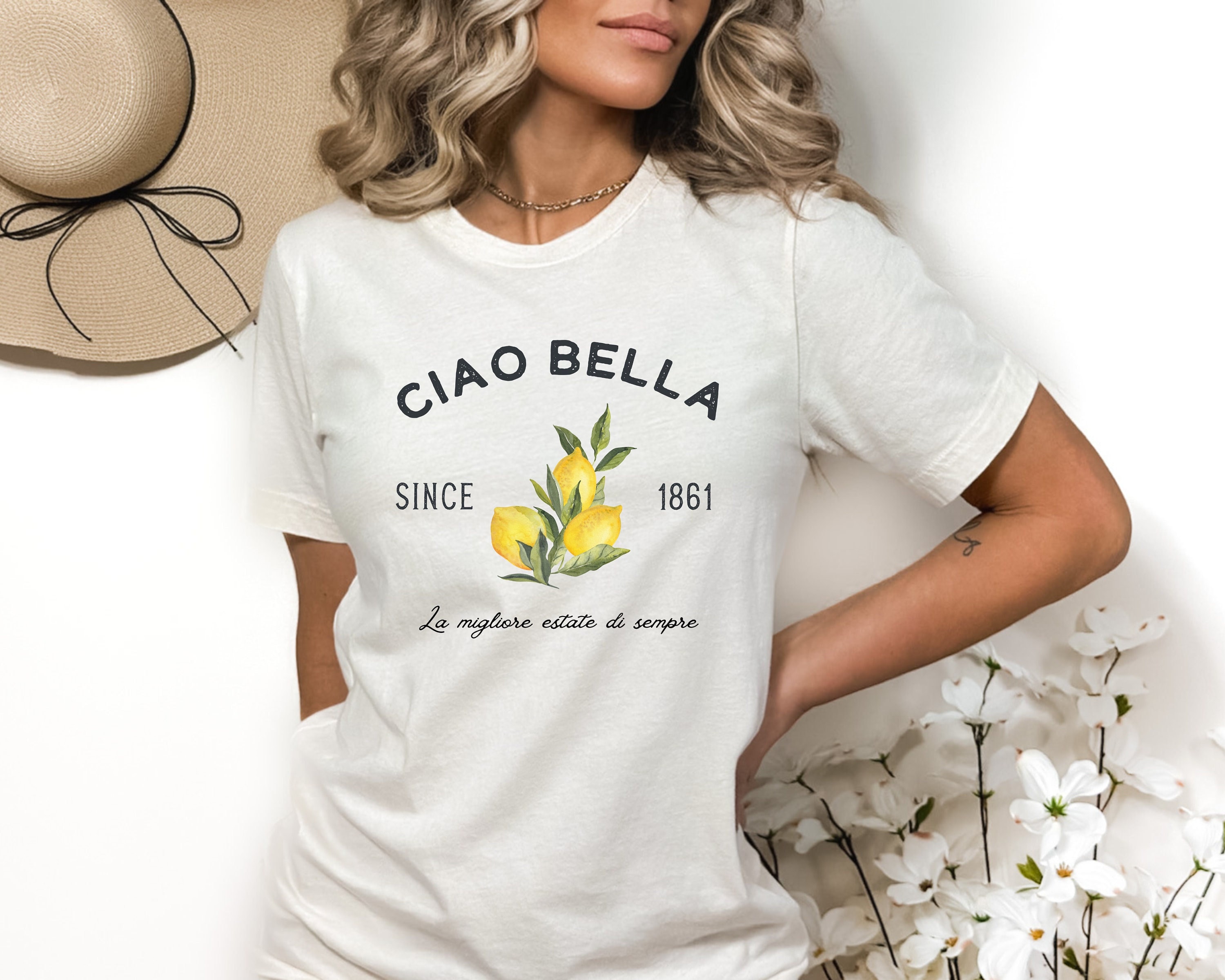 Ciao Bella Shirt, Ciao Bella, Italian Saying, Italy Trip, Travel Shirt, Vacation Shirt, Italy Shirt, Vintage Italy, Ciao T-shirt,Lemon Shirt