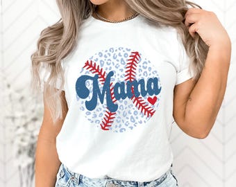 Leopard Baseball Mama Shirt: Game Day T-shirt