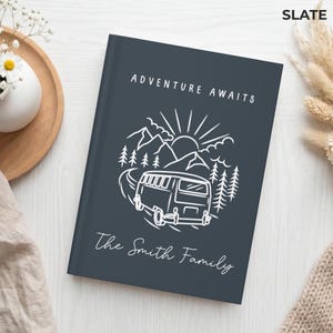 Personalisiertes Wohnmobil-Reisetagebuch, Erinnerungsbuch für Paare beim Camping, Notizbuch für Familienreisen