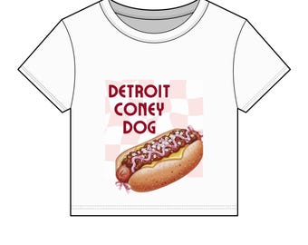 Detroit Coney Dog T-Shirt | Retro Diner Hot Dog Grafik Shirt