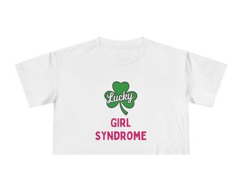 Glückliches Shamrock-Mädchen-syndrom Crop Tee | St. Patrick's Day