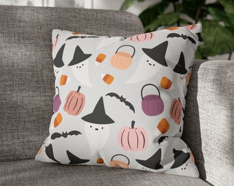 AIBIIN Lot De 4 Housses De Coussin D'Halloween 45 X 45 Cm, Citrouille