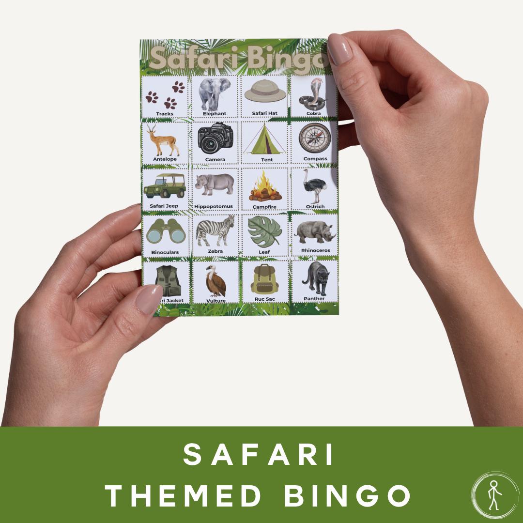 Safari Animal Bingo Game: Printable Jungle Party Activity (instant ...