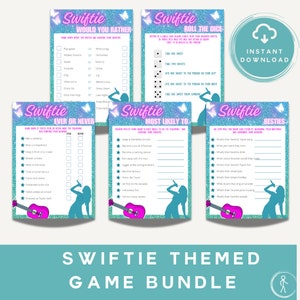 Swiftie Game Bundle | Swiftie Sleepover | Taylor Themed Games | Swiftie Night In