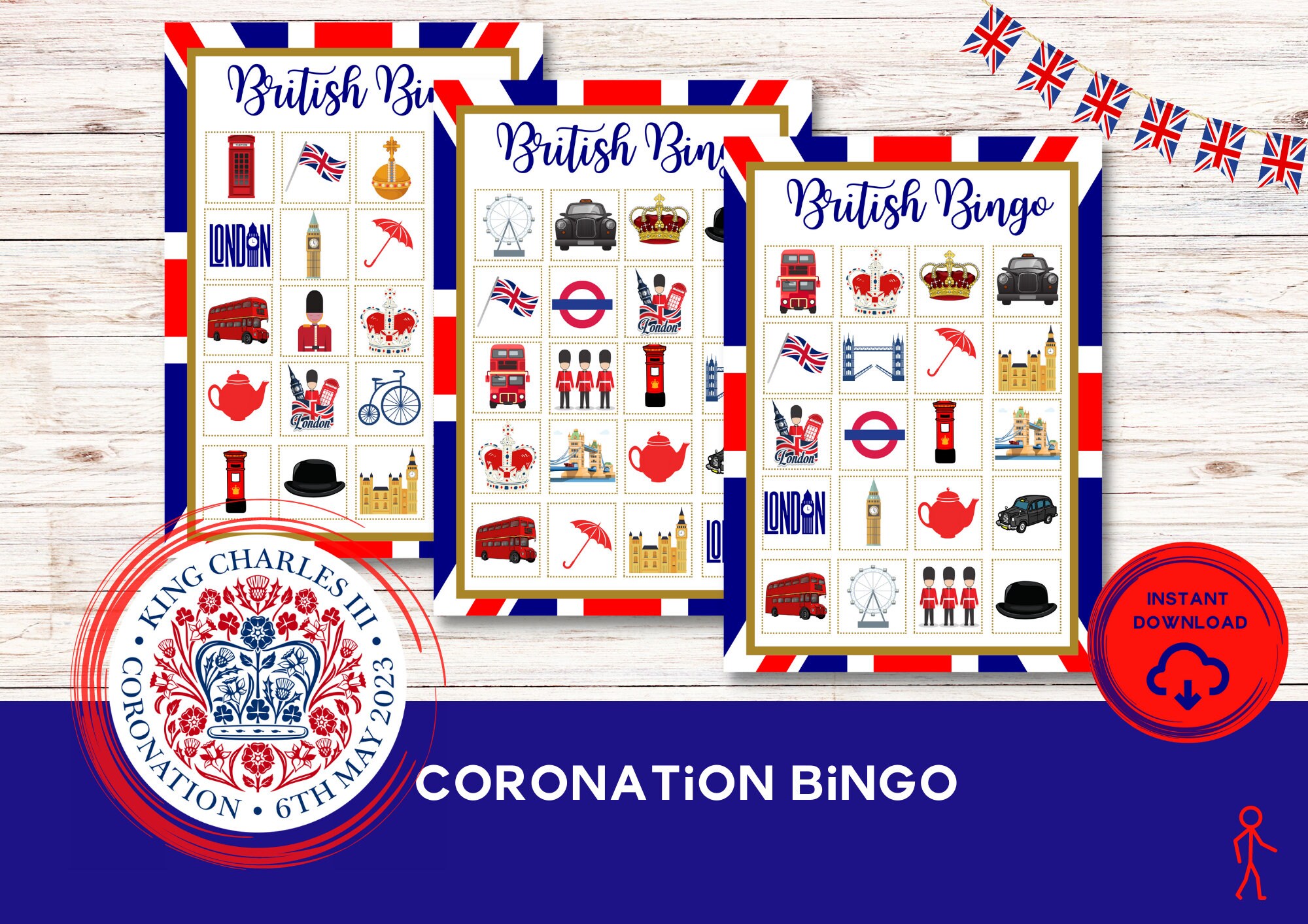 Coronation Bingo Game King Charles III Coronation Activity - Etsy UK