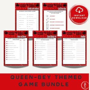 Pacchetto di giochi a tema Queen-Bey - Perfetto per feste, pigiama party e Cowboy Tour