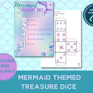 Mermaid Dice Game | Mermaid party | Girls Birthday