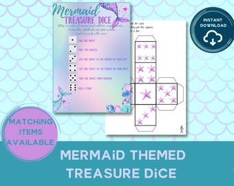 Mermaid Dice Game | Mermaid party | Girls Birthday