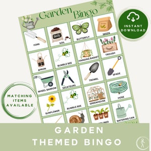 Garten-Bingo | Outdoor-Bingo | Sommer-Bingo | Spiele zum Thema Garten | Aktivitäten zum Thema Garten | Botanisches Bingo