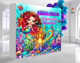 Little Mermaid Pop Up Banner: Under the Sea Party Display