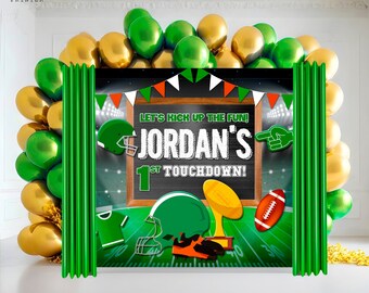 Football Birthday Backdrop: Touchdown MVP Banner