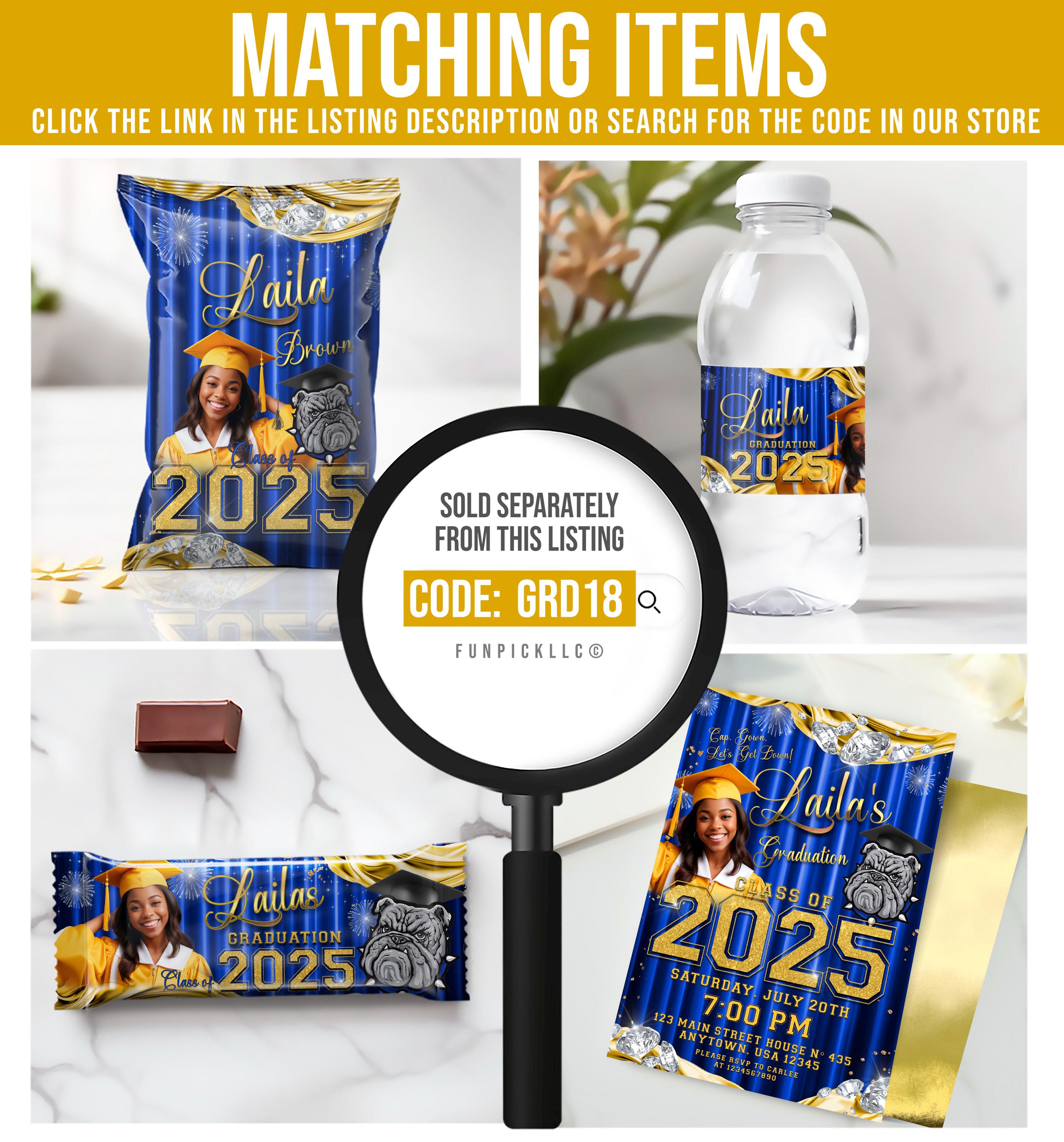 Royal Blue and Gold Graduation Floor Decal: Class of 2025 - Etsy