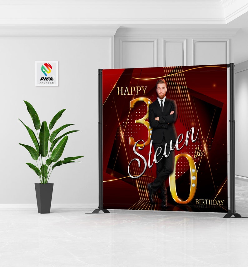 Red and Black Backdrop Elegant Banner Custom Backdrop for Etsy