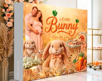 Fabric Pop Up Display: Rustic Bunny Photo Booth Backdrop, (We print and ship) - PRI13