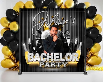 Custom Bachelor Party Vinyl Banner: Groomsmen Celebration Backdrop