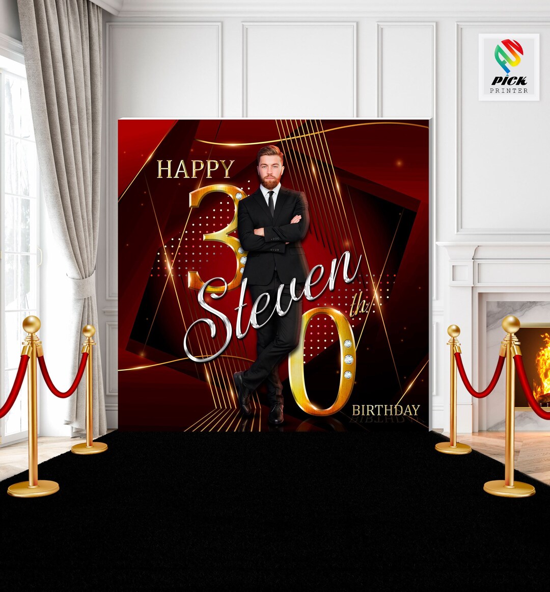 Red and Black Backdrop Elegant Banner Custom Backdrop for Etsy