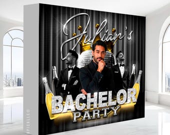 Custom Bachelor Party Backdrop: Groomsmen Retractable Banner