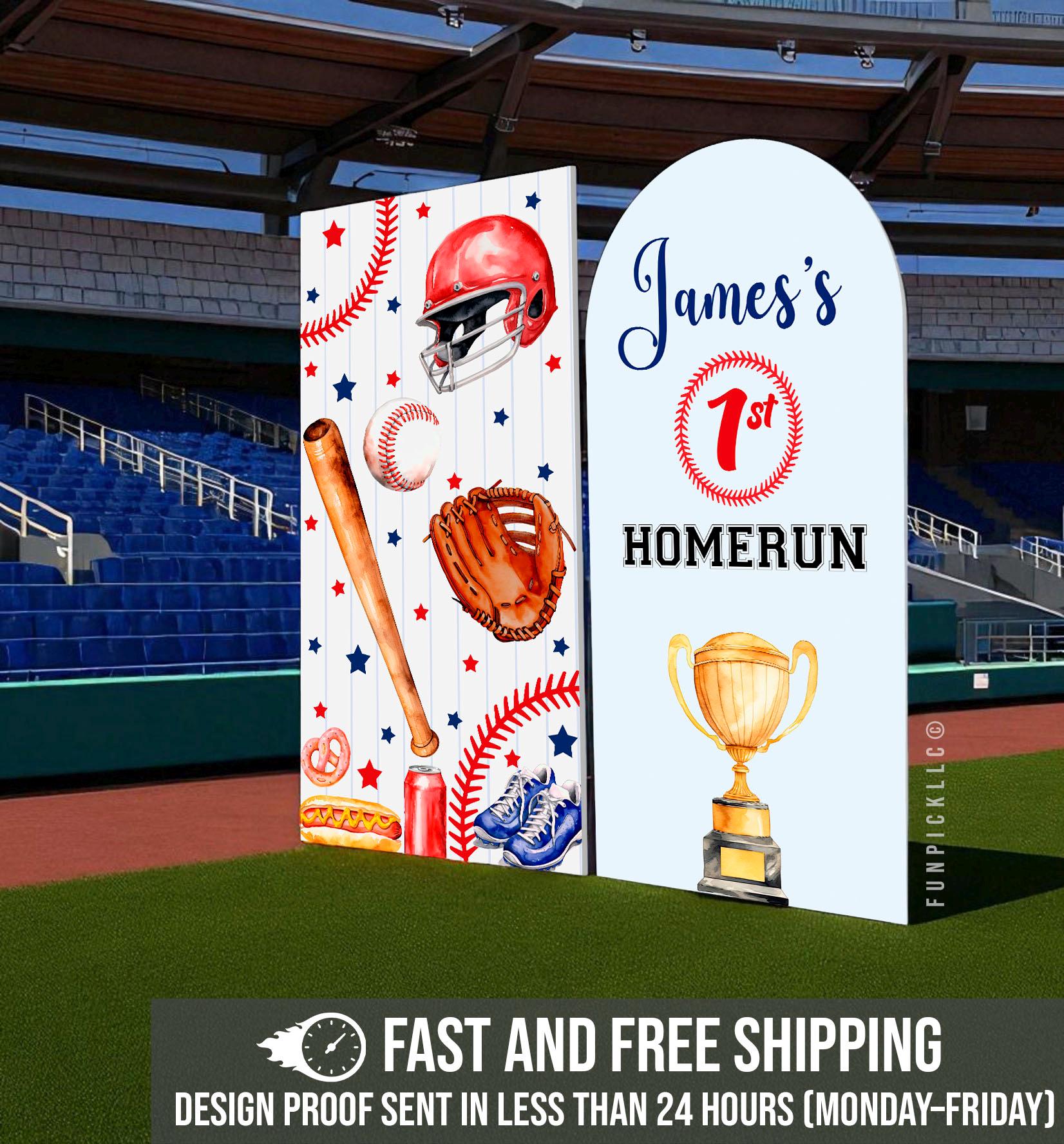 Baseball Decal Panels: Sports Standee Sticker, Bat Arch Design - Etsy