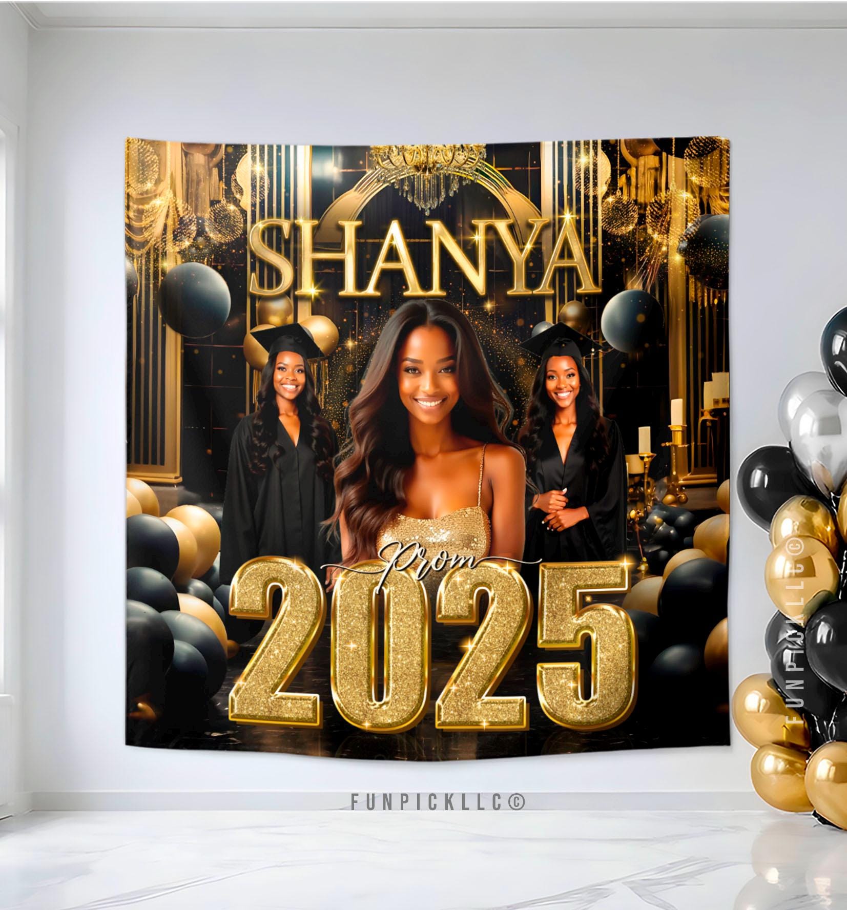 Black & Gold Graduation Floor Decal: Prom Send off Banner - Etsy