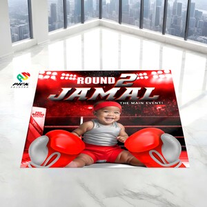 Boxing Birthday Floor Decal: Little Champ, Round 1 Vinyl