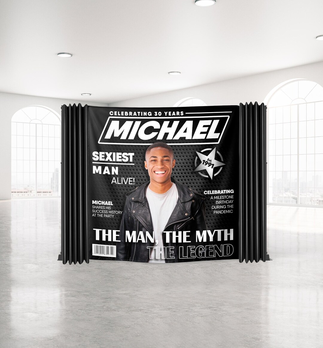 Customized Magazine Backdrop Personalized Magazine Cover Backdrop: Birthday Party Banner - Etsy