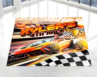 Formula 1 Racing Car Floor Decal: Removable Banner