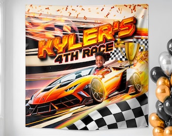 Formula 1 Racing Car Polyester Banner: Custom Backdrop
