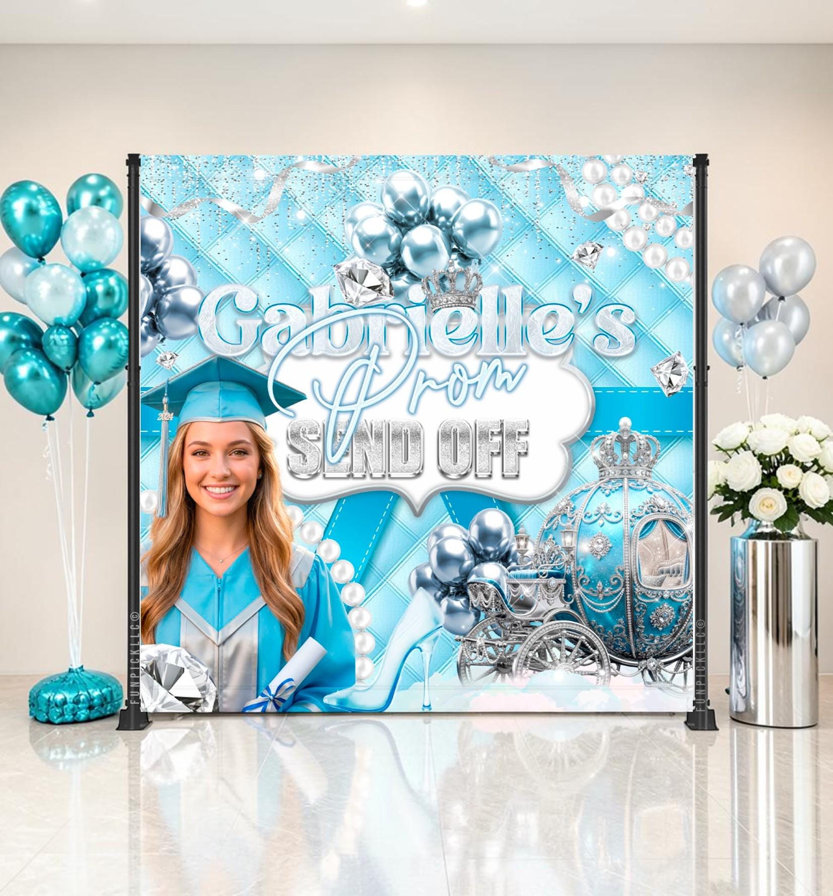 Fabric Pop up Display: Cinderella Prom Send off Photo Backdrop, (we ...