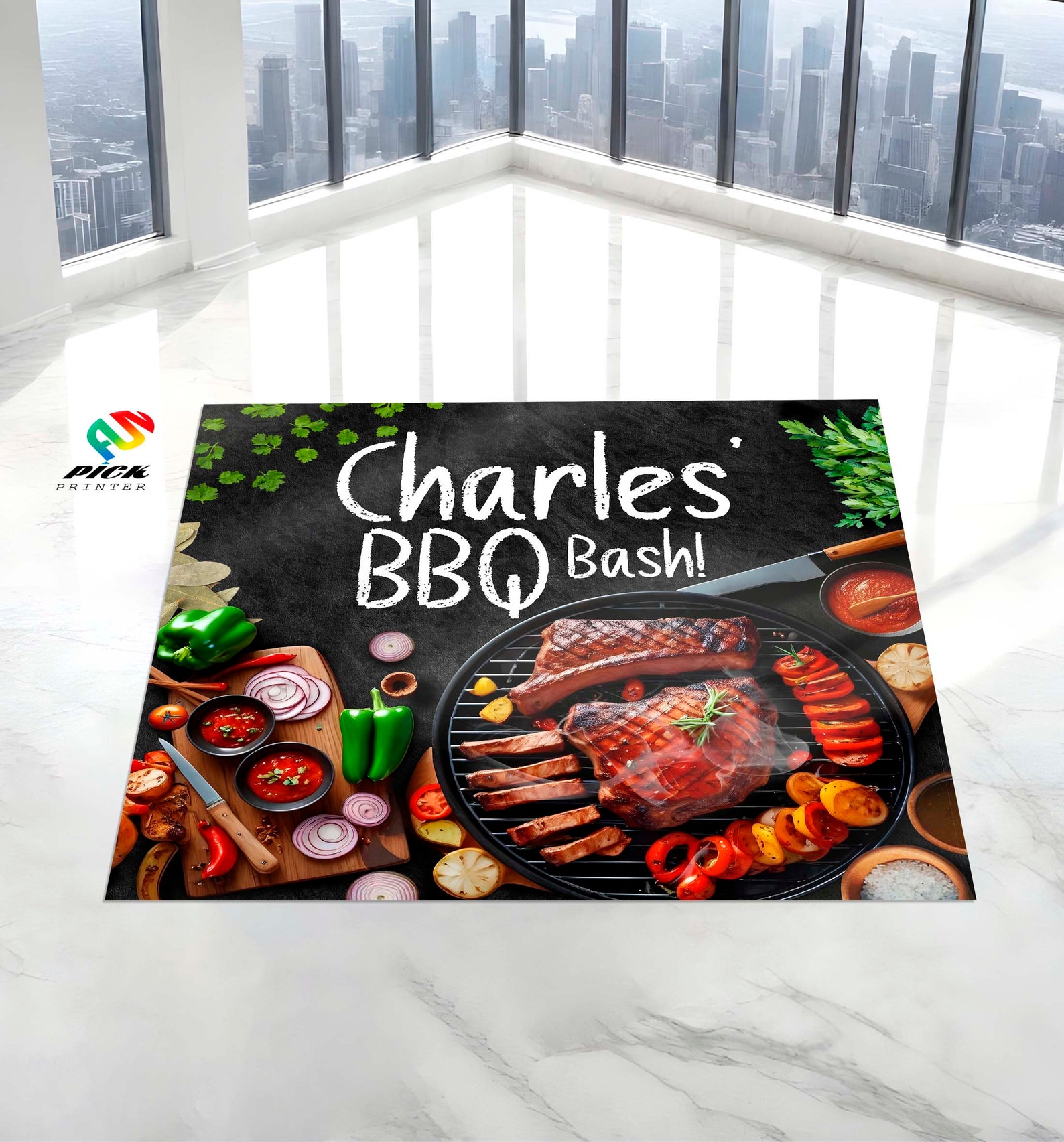 BBQ Bash Backdrop: Gourmet Grill, Chef Party Banner - Etsy