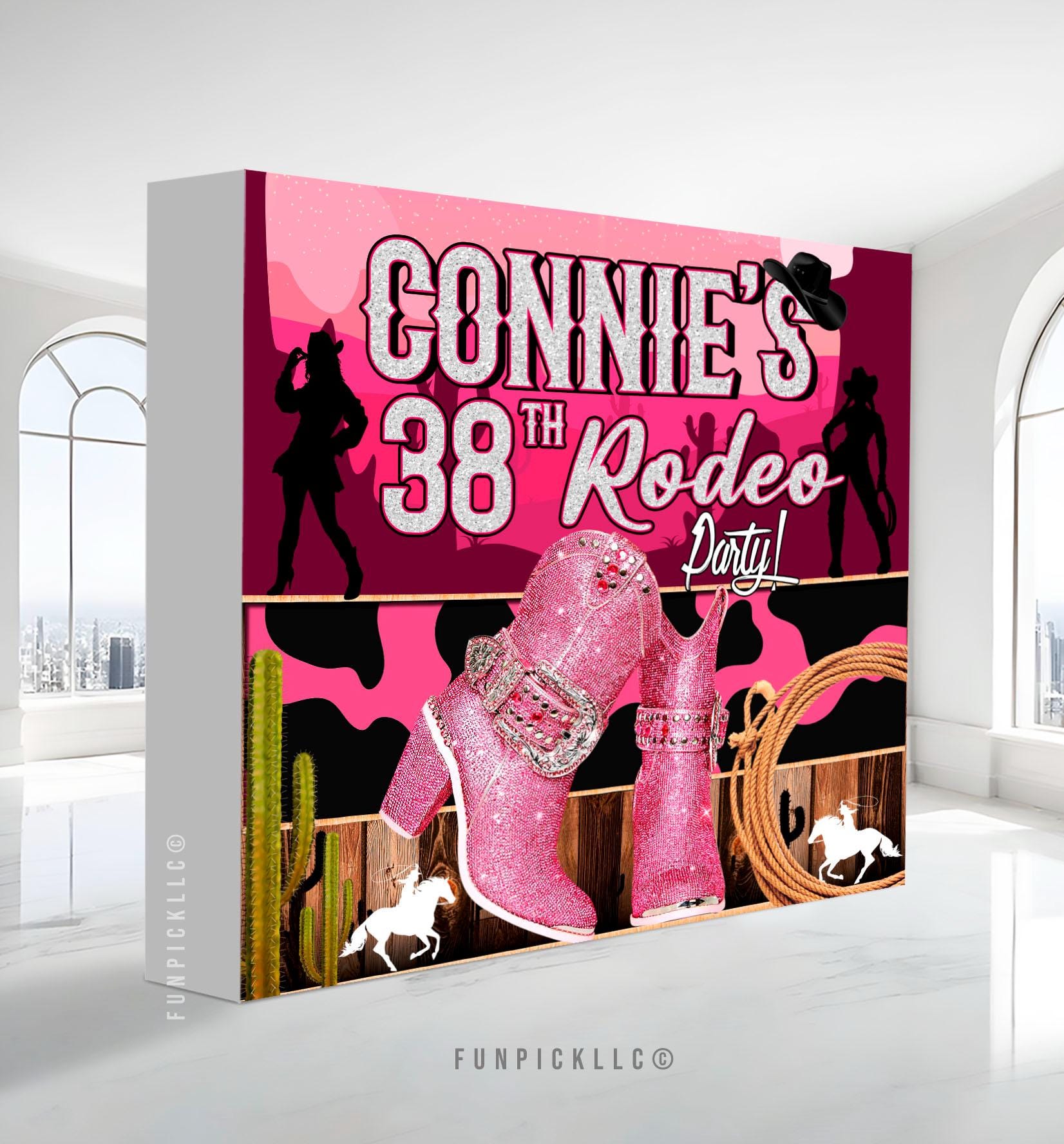 Western Rodeo Floor Decal: Cowgirl Boots, Removable Banner - ROD04 - Etsy