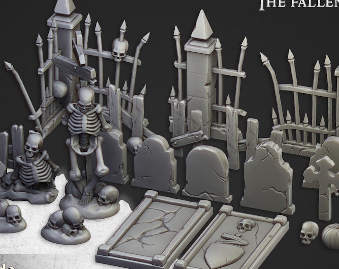 Undead Graveyard Terrain Set - Highland Miniatures