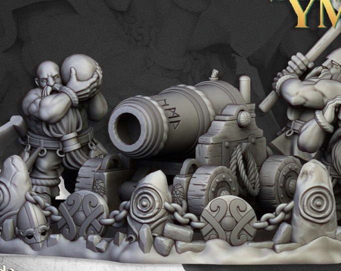 Dwarf Artillery Set| Highlands Miniatures| dreamitmakeit3d