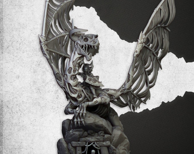 Highlands Miniatures Vampire Lord on Zombie Dragon