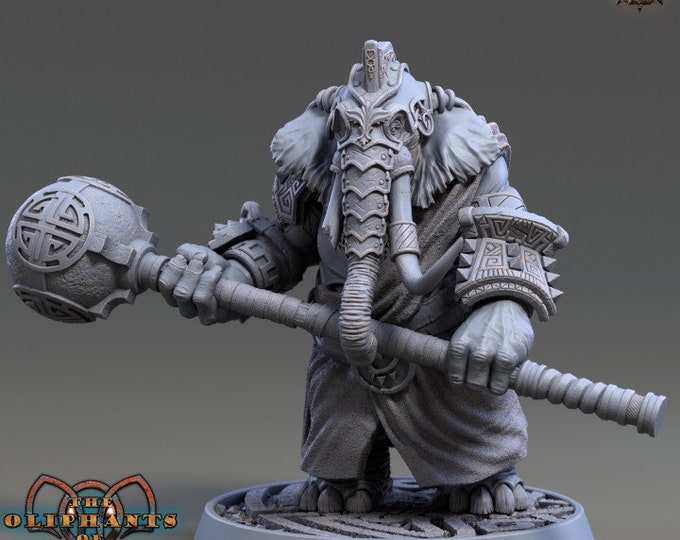 Shurbe Spherius | The Oliphants of Red Ridge| 3D Printed 32mm or 75mm-scale resin model by Daybreak Miniatures