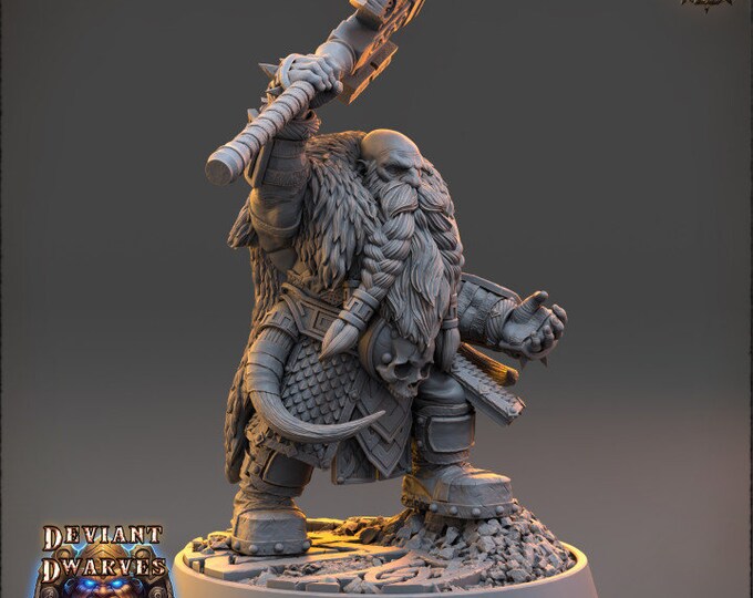 Zigmond Rottinger | Deviant Dwarves of the Pandemonium | Daybreak Miniatures |5E Resin Miniatures | Tabletop Gaming |Dwarf Tabletop Warrior