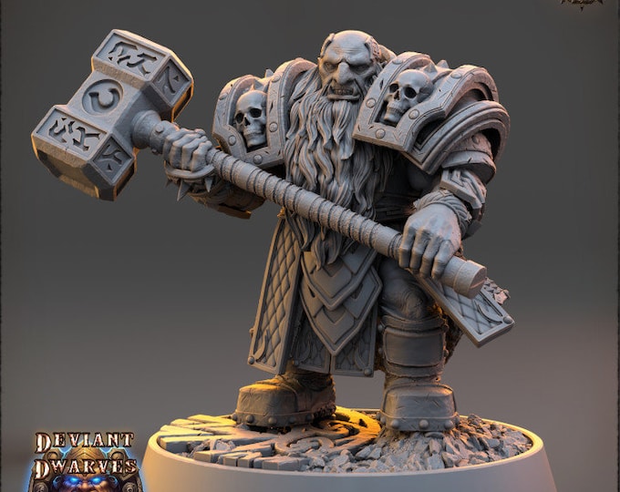 Joriz Dammerung | Deviant Dwarves of the Pandemonium | Daybreak Miniatures |5E Resin Miniatures | Tabletop Gaming |Dwarf Tabletop Warrior