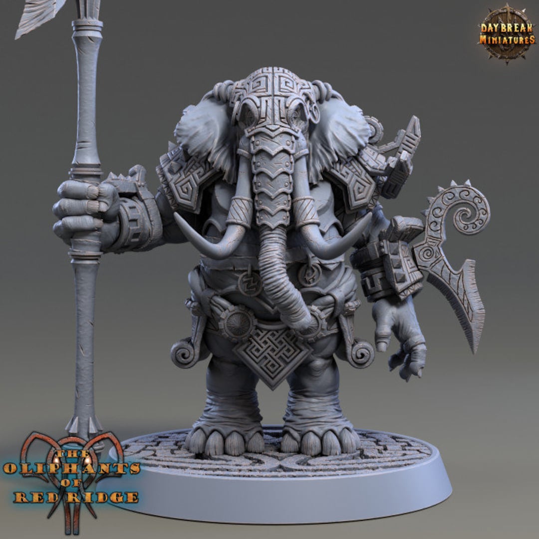 Amarula Decree the Oliphants of Red Ridge 3D Printed 32mm or 75mm-scale ...