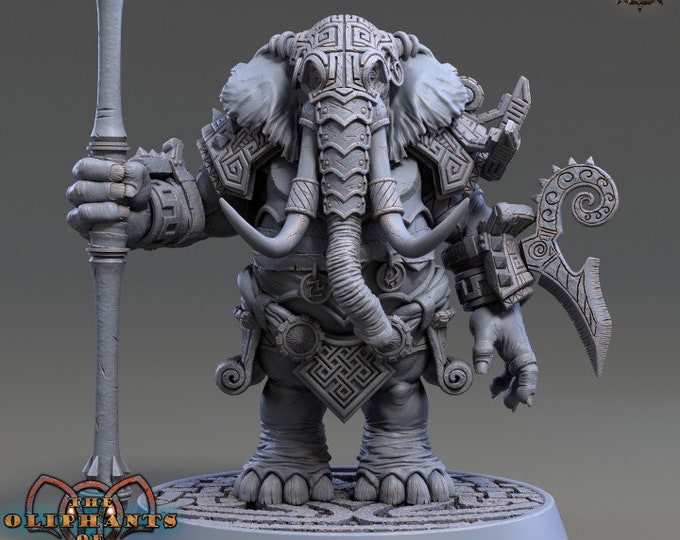 Amarula Decree | The Oliphants of Red Ridge| 3D Printed 32mm or 75mm-scale resin model by Daybreak Miniatures