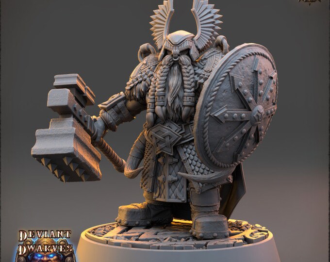Thourung The Brazen Baron | Deviant Dwarves of the Pandemonium | Daybreak Miniatures |5E Resin Miniatures |Dwarf Tabletop Warrior